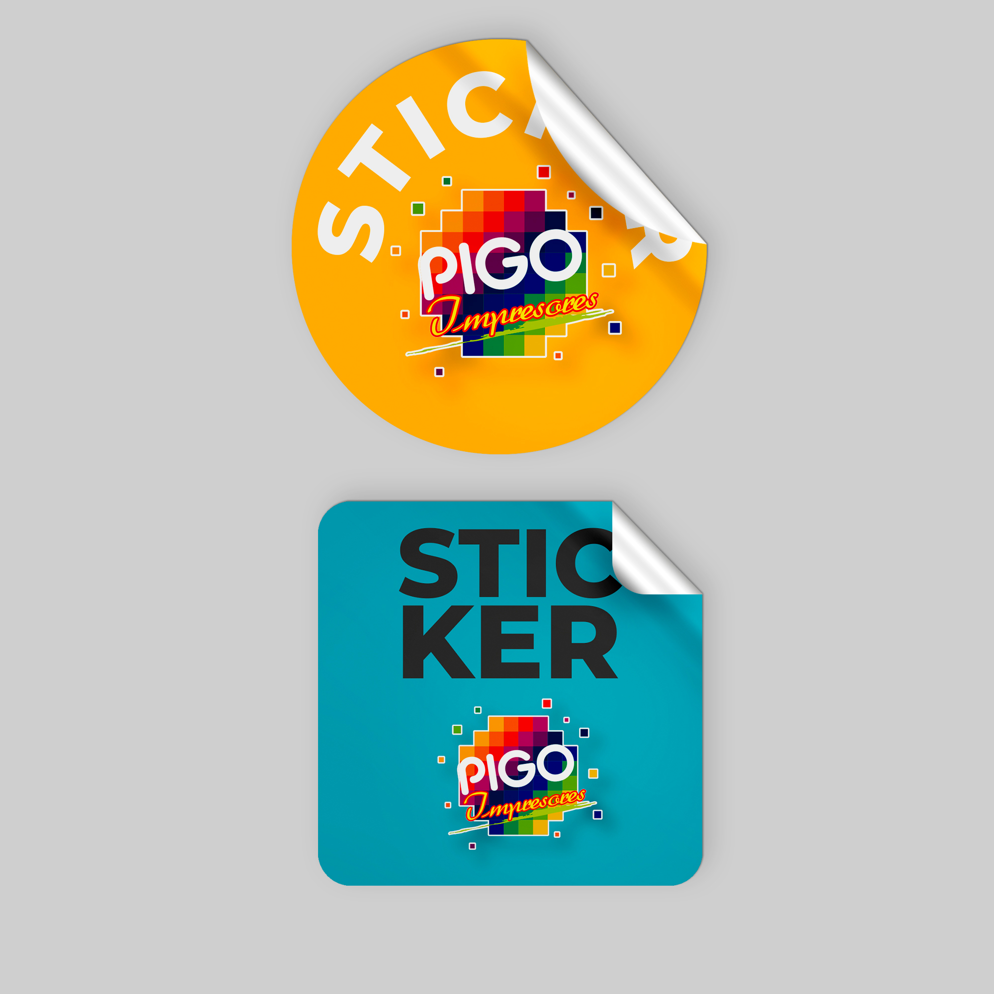 Imagen de un sticker circular